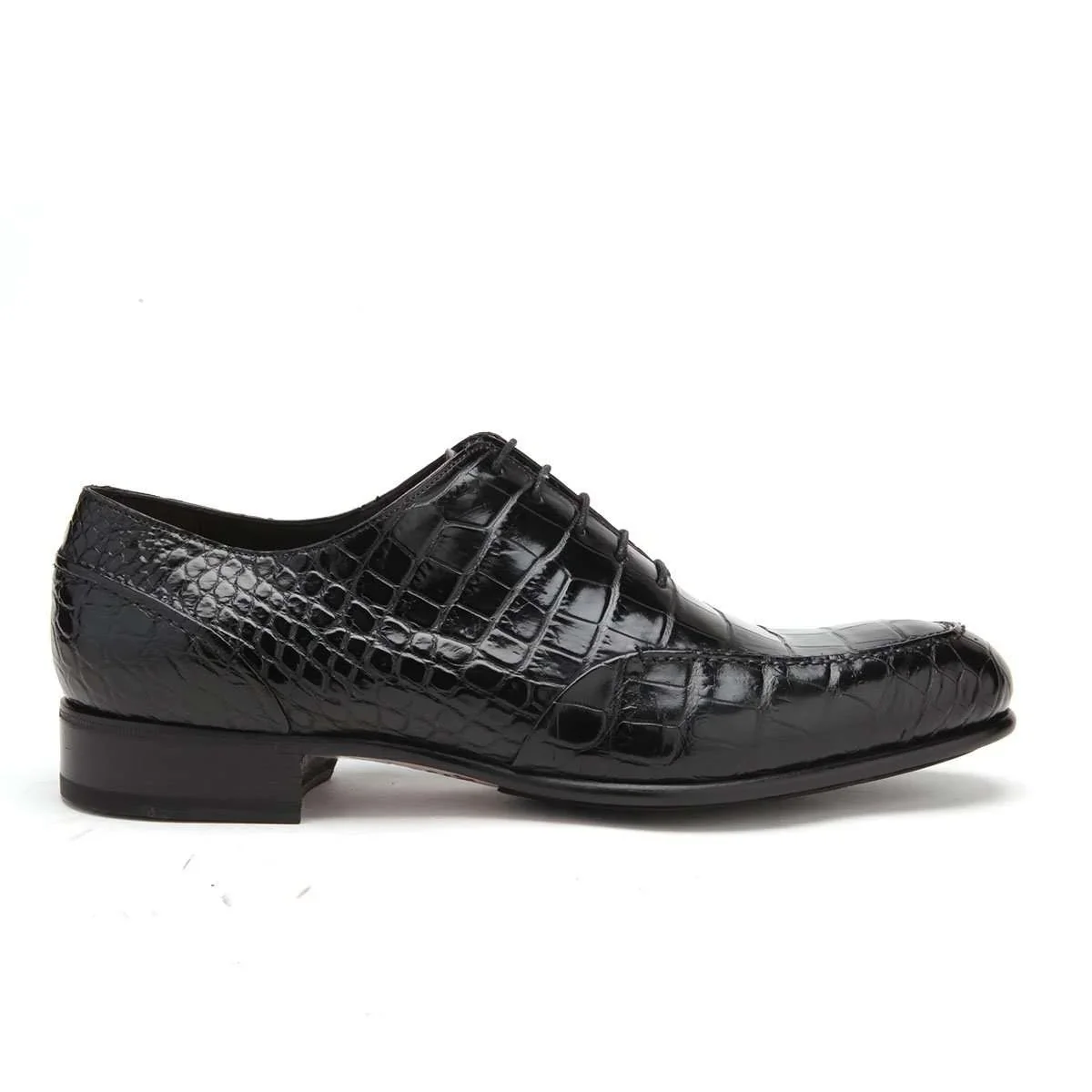 3319 Black Exotic Alligator Oxfords