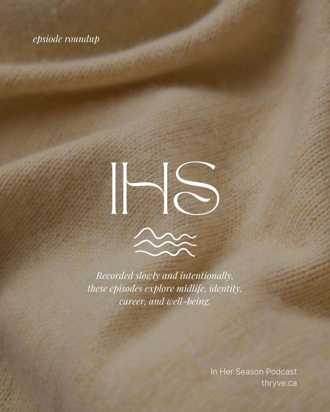 Three new conversations are now LIVE on In Her Season Podcast 🤍

Each one was recorded slowly, intentionally, and with deep respect for the season so many women are navigating right now &mdash; midlife, motherhood, career shifts, identity changes, a