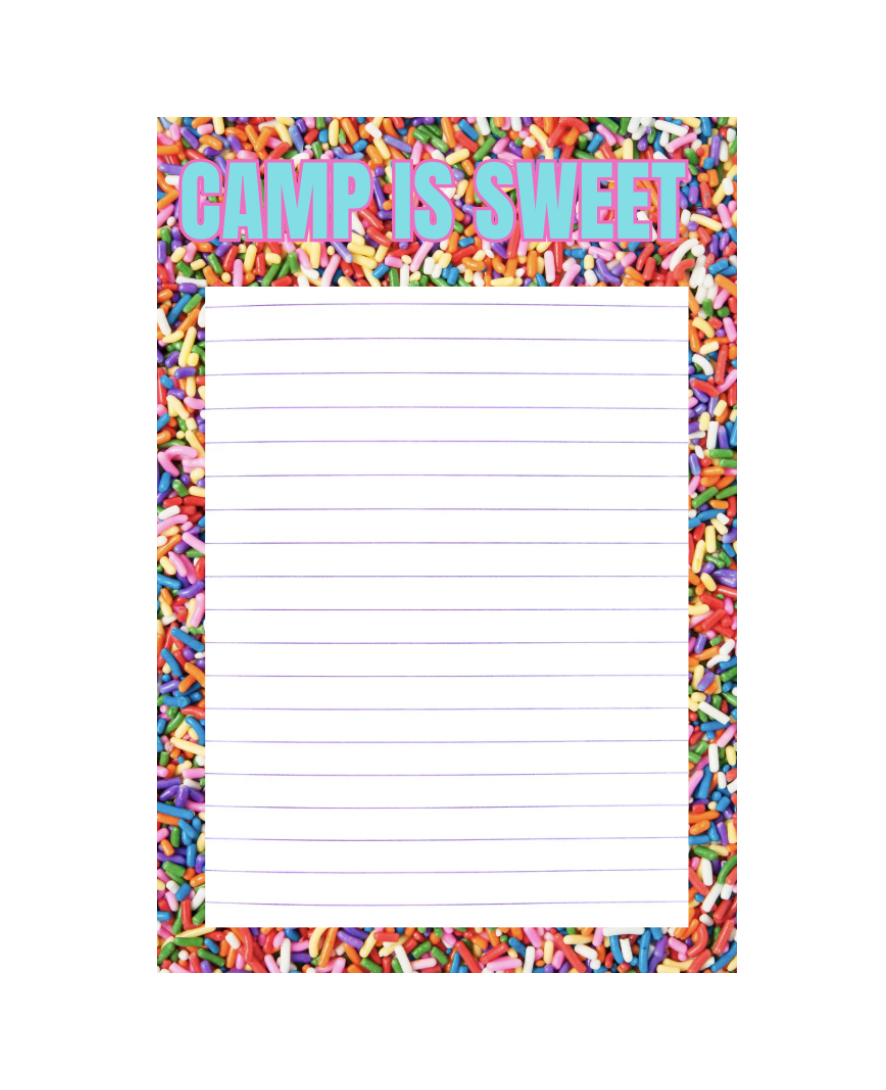 CAMP IS SWEET NOTEPAD
