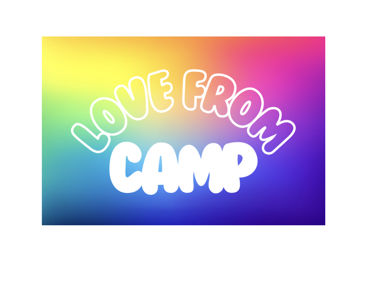 LOVE FROM CAMP RAINBOW POSTCARD