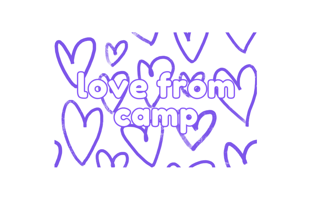 LOVE FROM CAMP PURPLE POSTCARD
