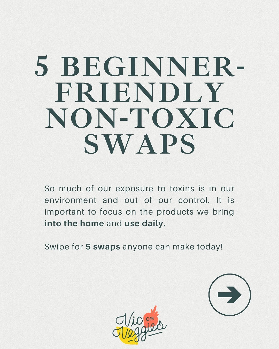 This list of inexpensive swaps is a great start for anyone interested in reducing their toxin exposure!
Remember, non-toxic living is not about seeking perfection, but limiting exposure when possible✨

1. All purpose cleaner❌&mdash;> Diluted vineg
