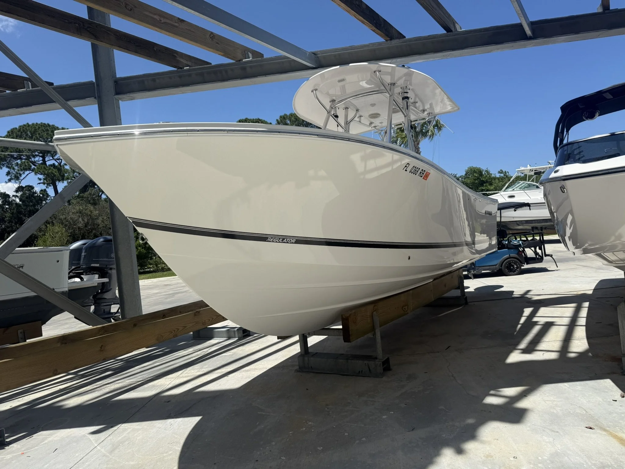 Saltwater stain removal and gelcoat restoration for boats.