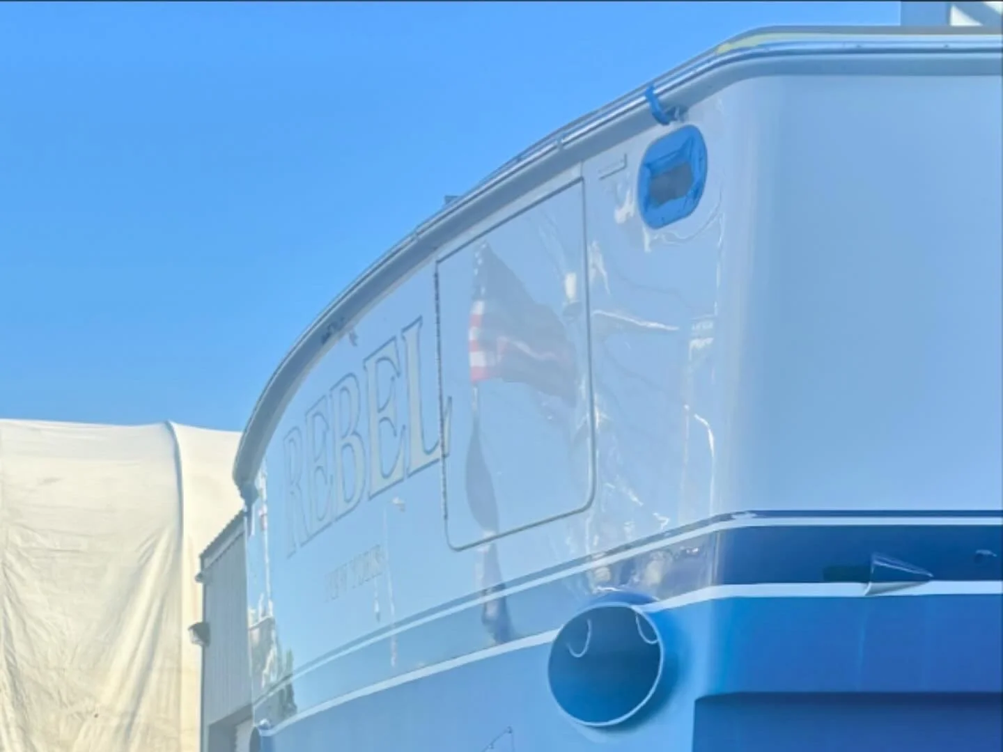 High-end boat detailing for sportfishing vessel.