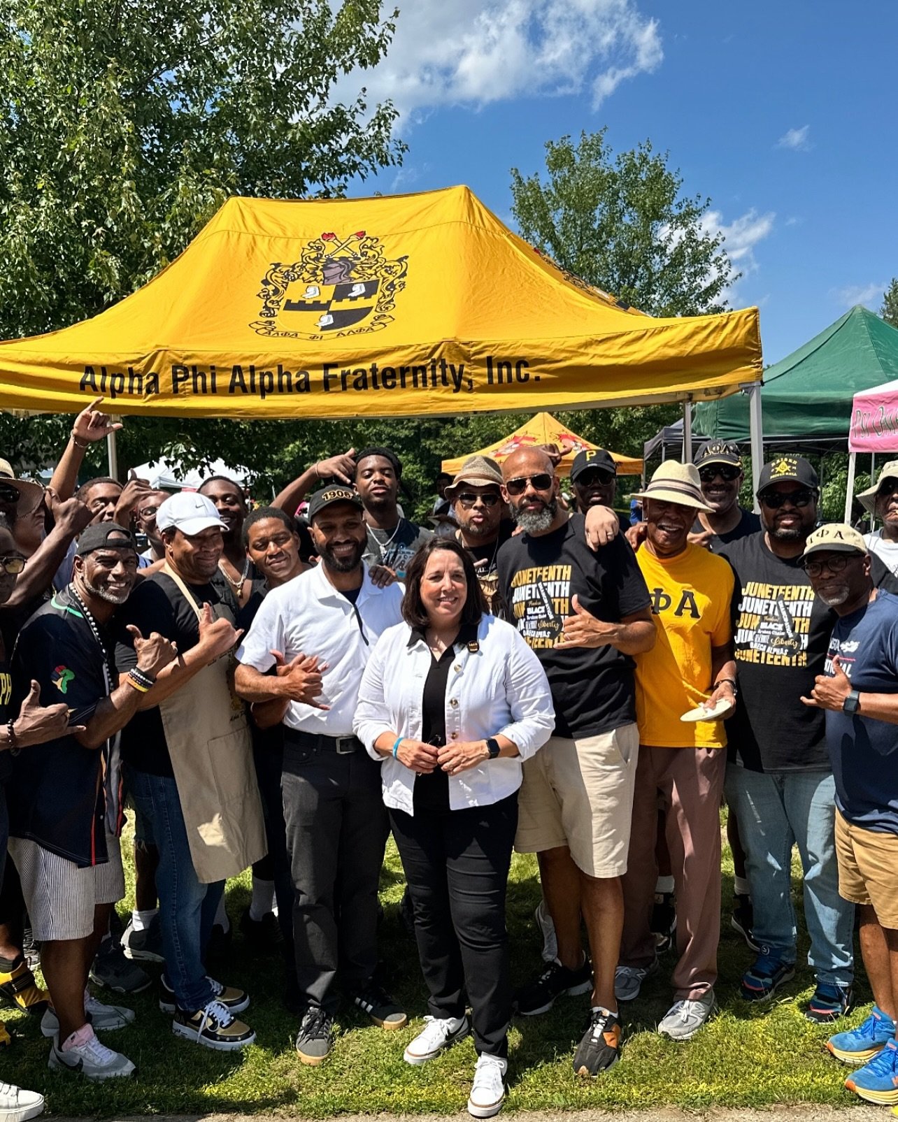At the Franklin Park Juneteenth Picnic, I had the honor of celebrating with neighbors, listening to their hopes, and reflecting on the meaning of freedom. I connected with families, community leaders, and my brothers of Alpha Phi Alpha Fraternity, In