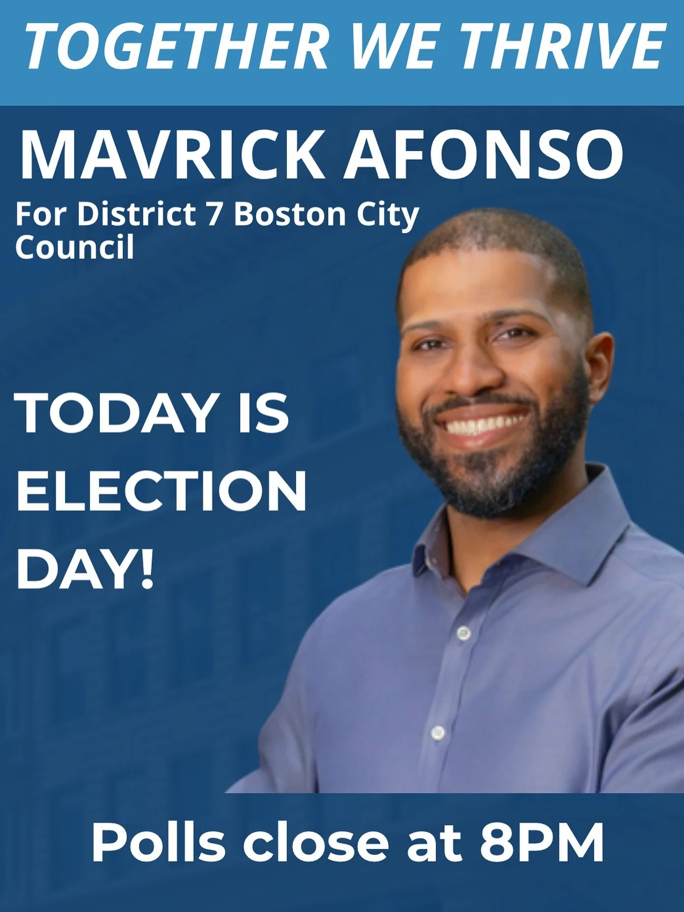 Today is Election Day!
This campaign has been a journey that started months ago with conversations across District 7 in the Fenway, South End, Roxbury, and Dorchester.
Thank you for walking with us every step of the way and for the support that m