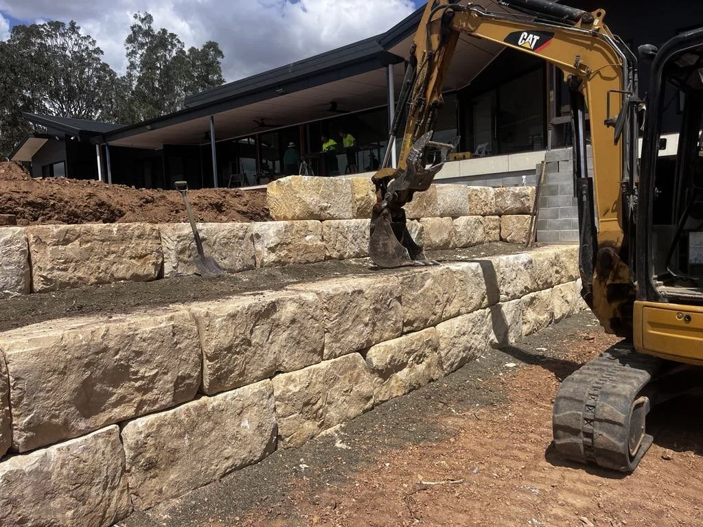 Retaining wall for a new house build Rural NSW