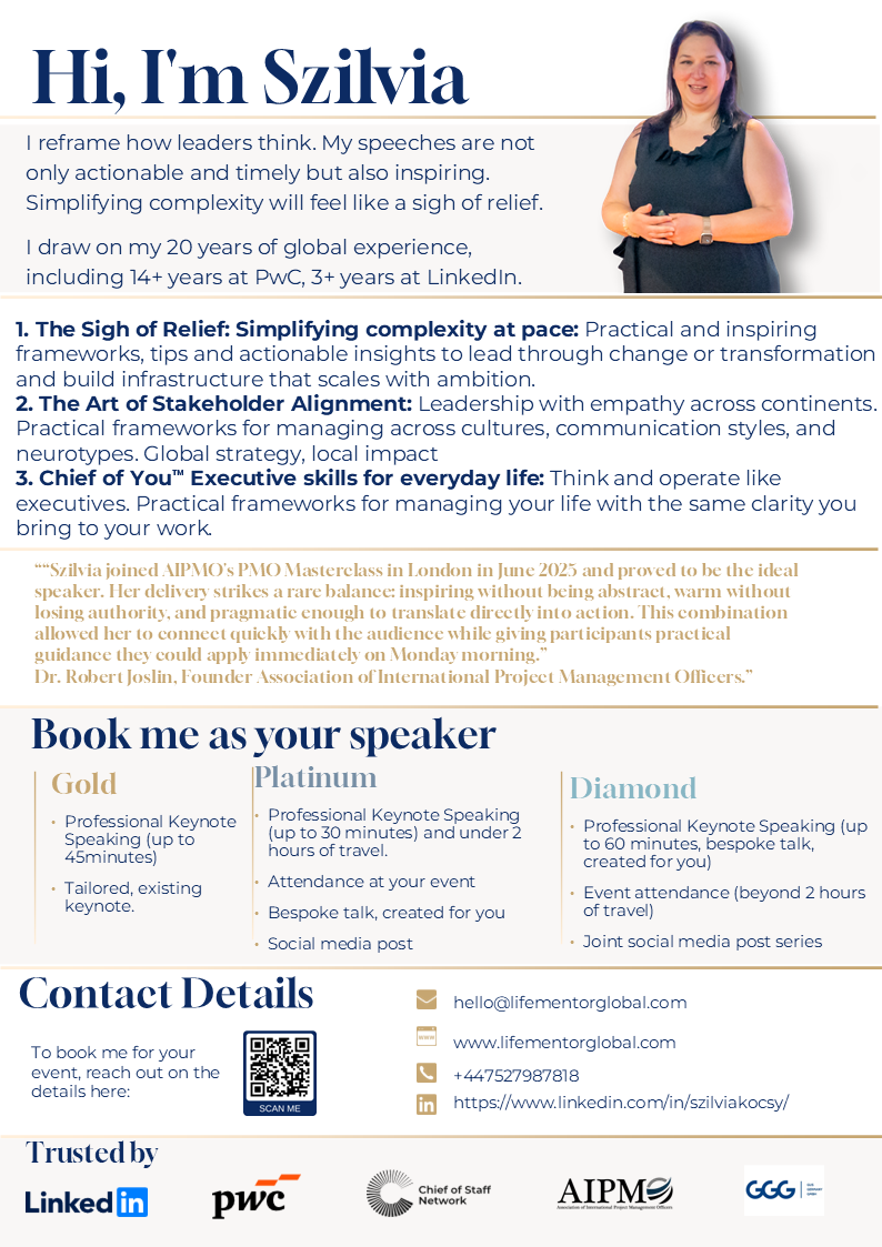 Szilvia Kocsy Speaker one pager