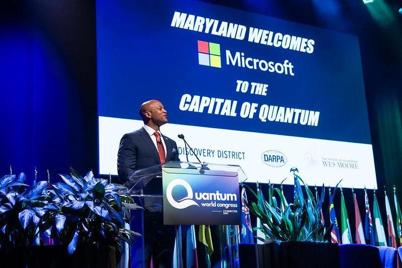 Maryland Gov. Wes Moore unveils Maryland’s next quantum leap — announcing Microsoft will open a new quantum research center in UMD’s Discovery District during his keynote at QWC 2025.