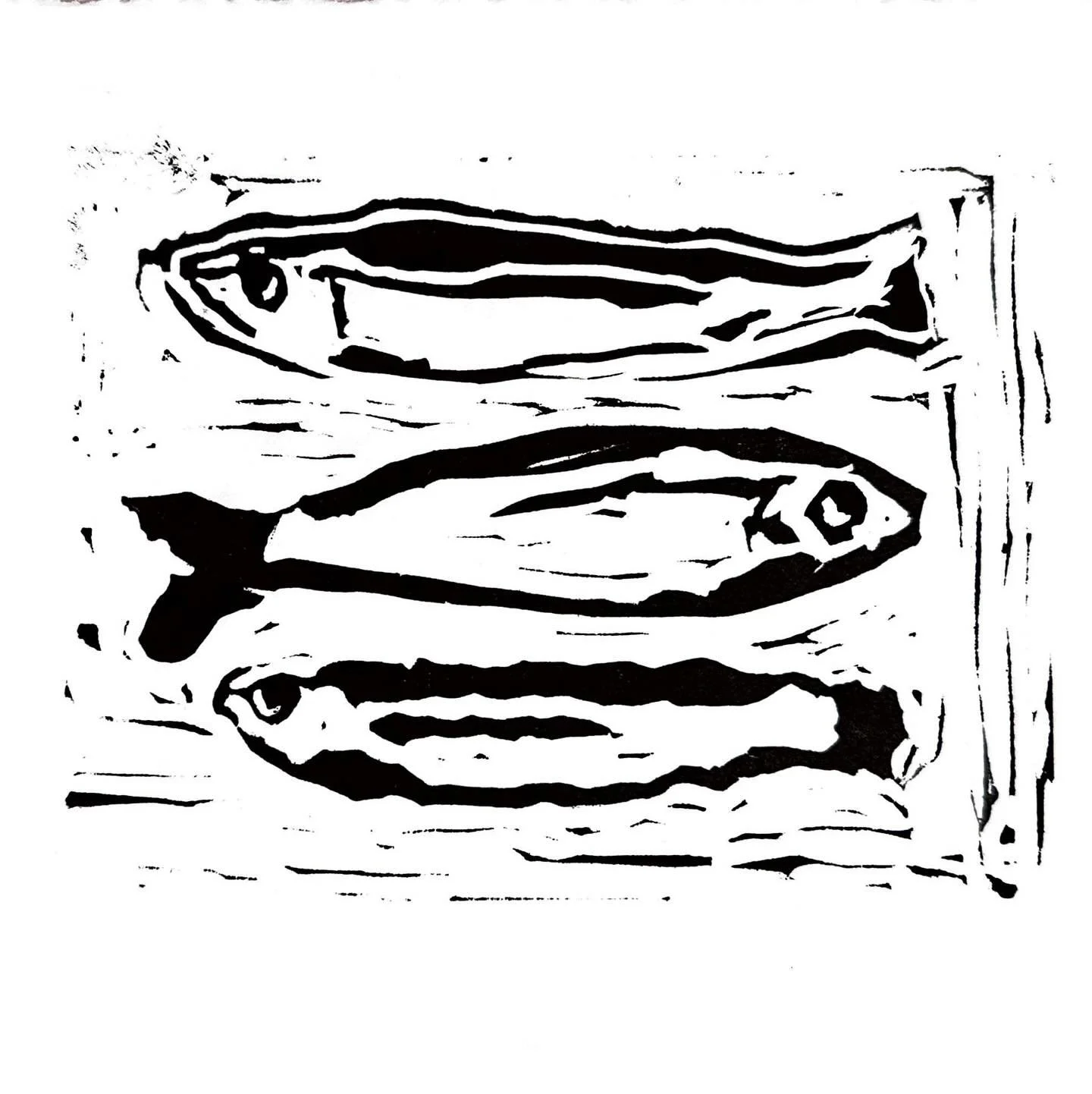 Fishy Fishy 5x7 linoleum block print 𓆝 𓆟 𓆞 stickers &amp; prints available soon 𓆝 𓆟 𓆞