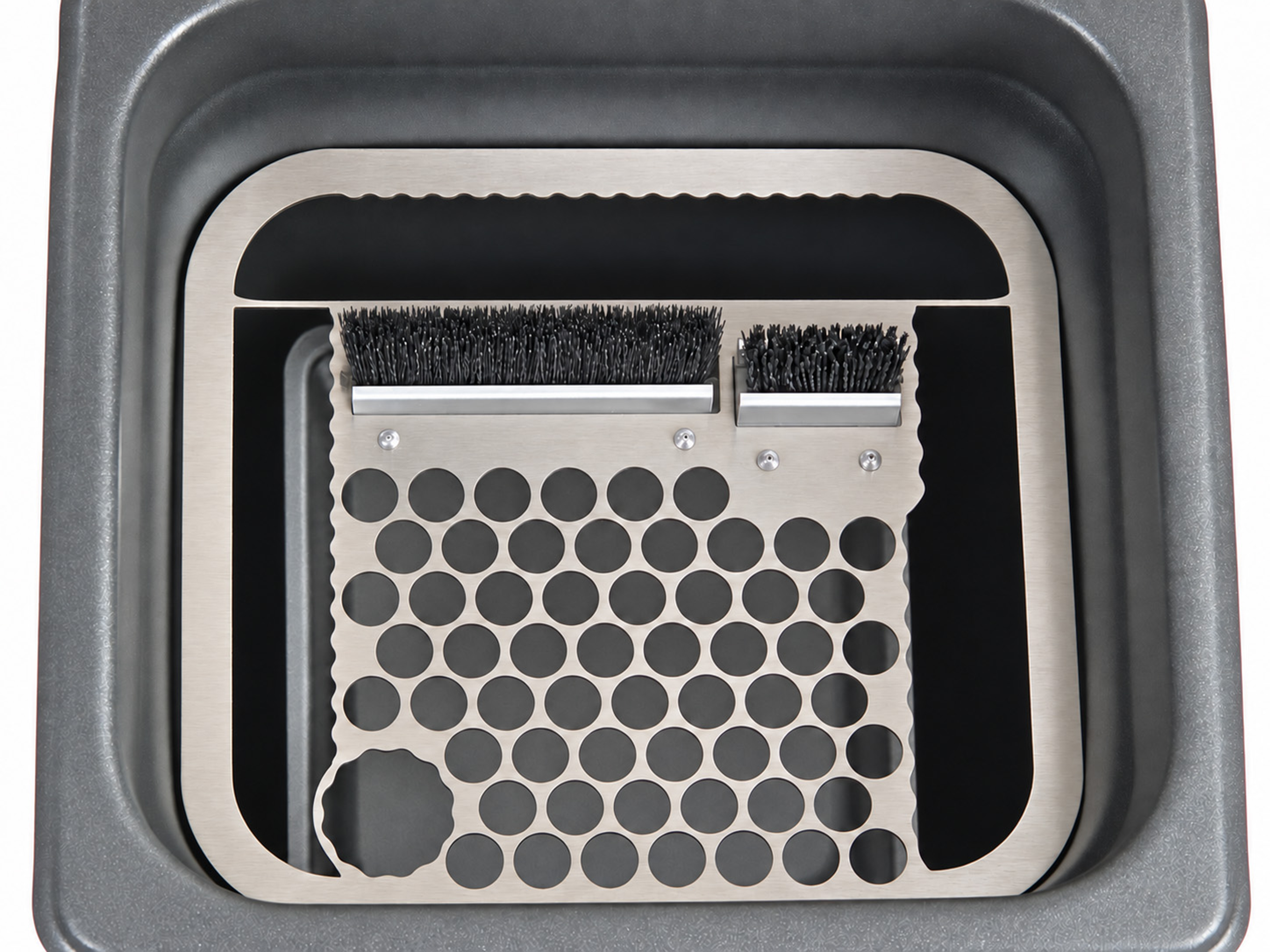 Top view of the Fanara 4-Zone brush-cleaning deck