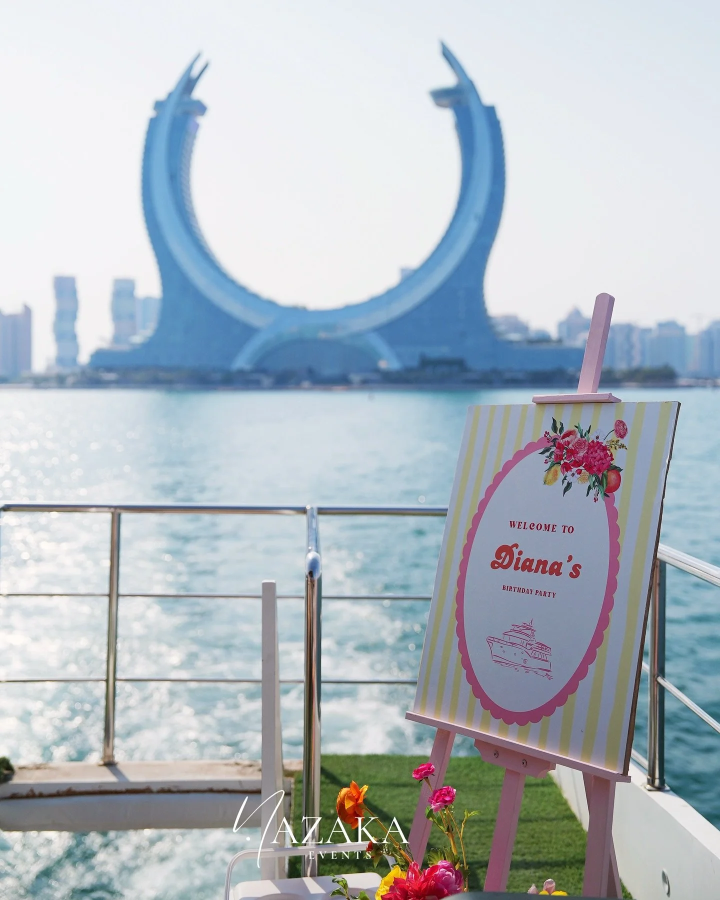 A birthday with a view 😍 

#birthday #yacht #qatar #Lusail