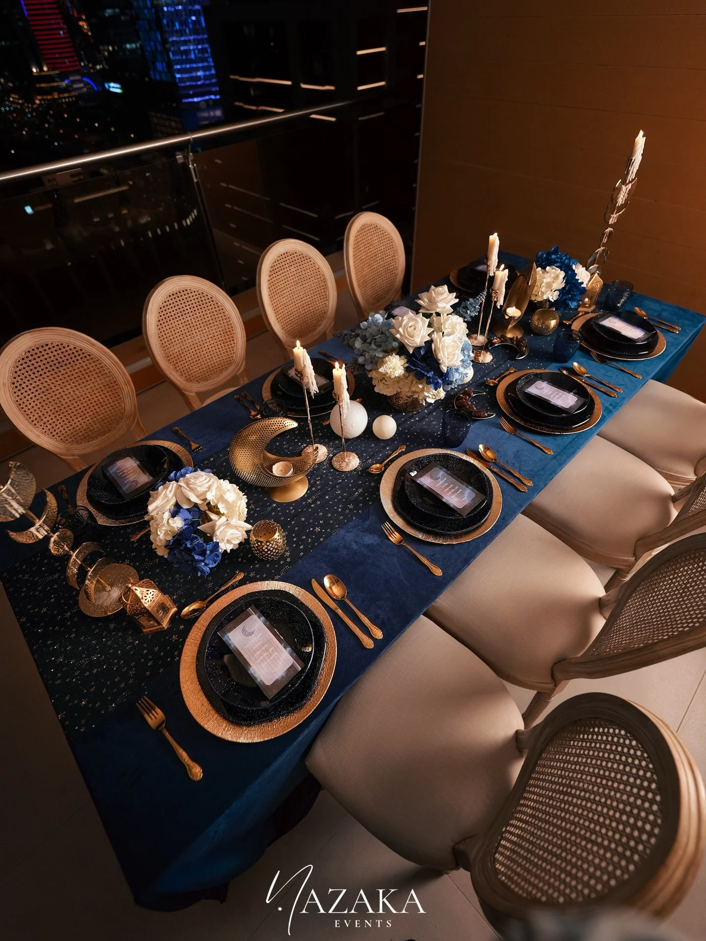 table set for moonlit conversations and unforgettable Ramadan nights. ✨

طاولة لأحاديث تحت ضوء القمر وليالٍ رمضانية لا تُنسى 🌙