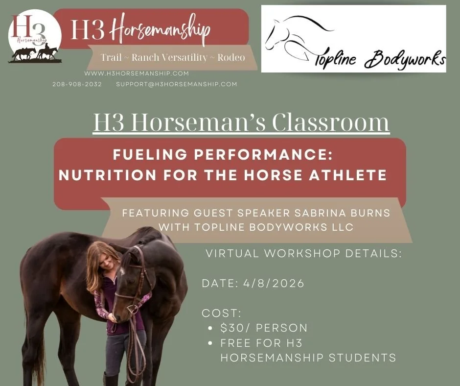 H3 Horseman's Classroom: Fueling Performance: Nutrition for the Horse Athlete