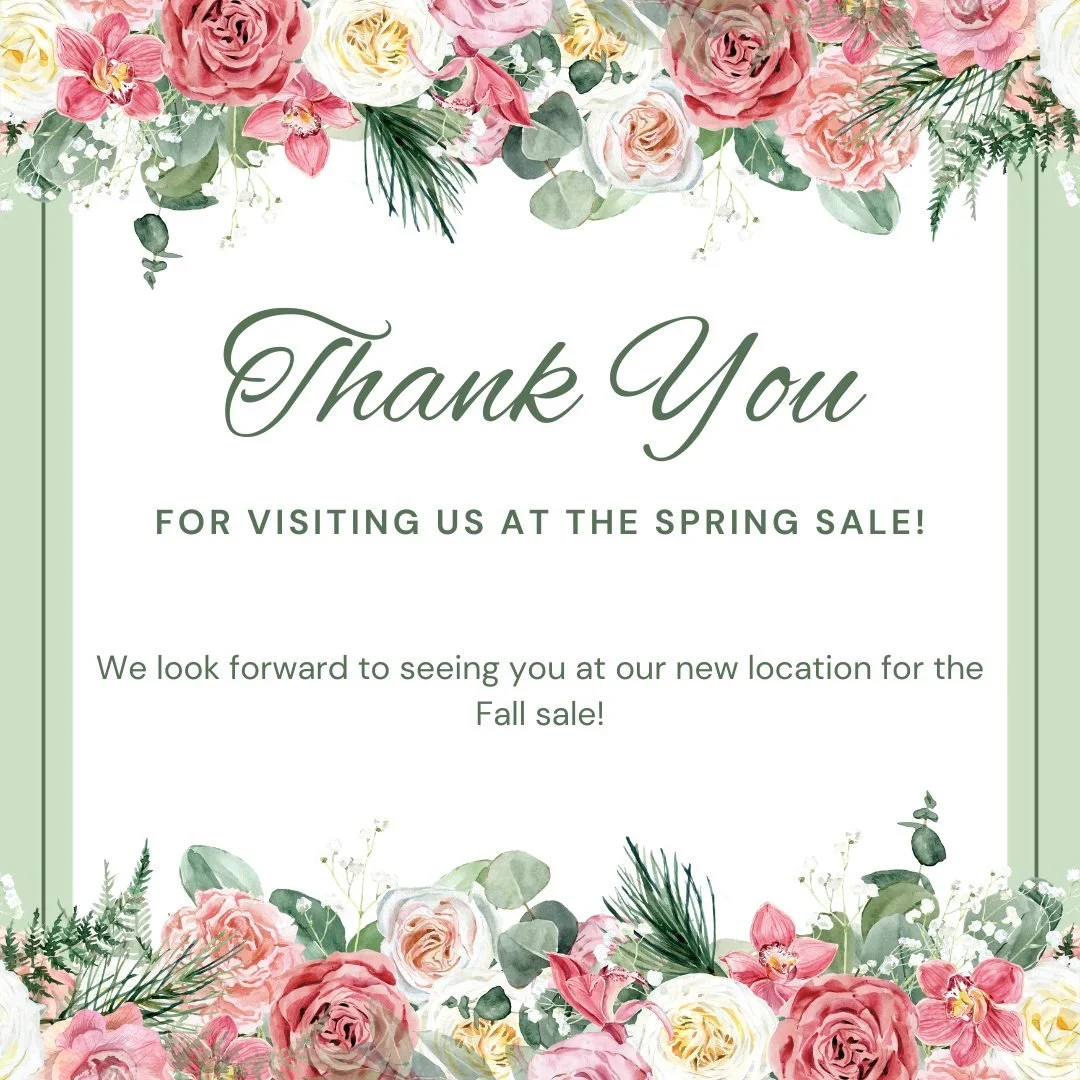Thank you all for coming out to see us at our Spring Sale! 
Your support is what helps us as artists be able to create even more!

We look forward to seeing you this Fall for our sale at our brand new location! (Details to follow soon!)