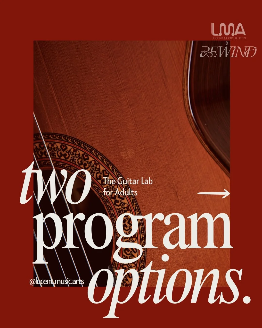 The Guitar Lab for Adults 🎸

Two program options:
-Small Group Program
-Private Lesson

Sign up now ✅