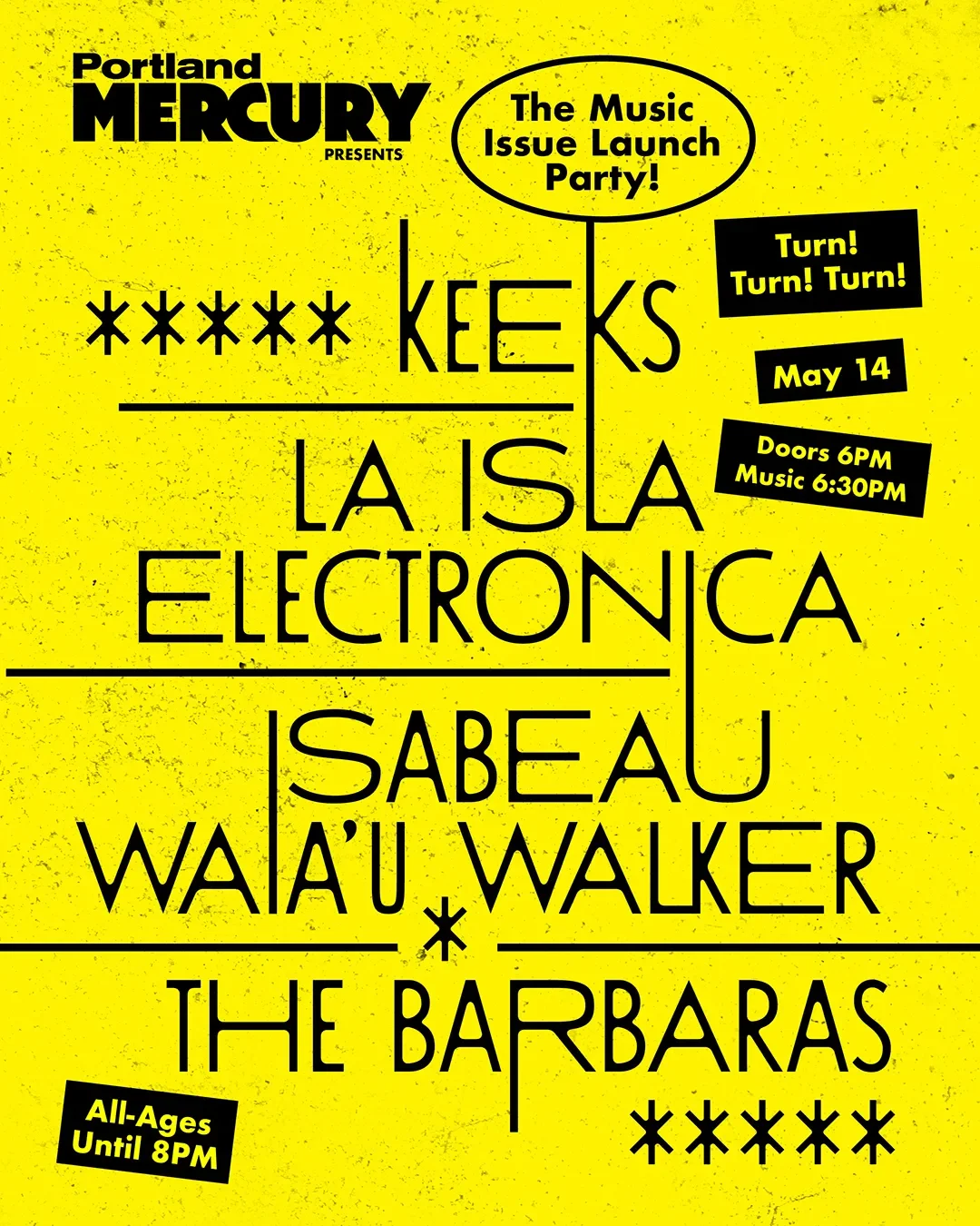 Portland Mercury Show at Turn! Turn! Turn! (Fundraiser for Ethos)