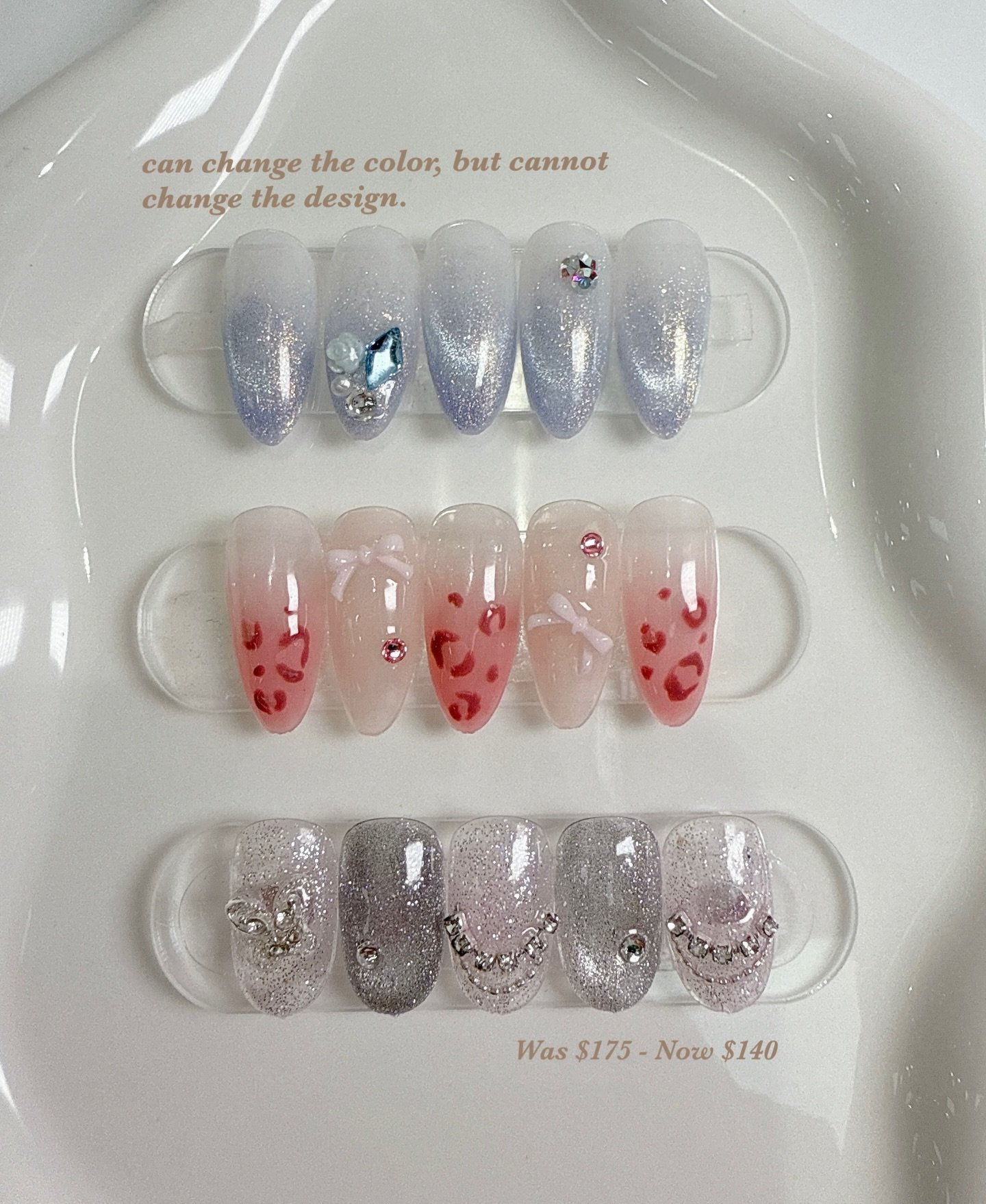 Dear Customers, &ldquo;January&rdquo; special offers💛 Monthly Design 🫶✨

Select a design from the following images: - Discounted prices for nails $140/$120/$100

-Colour varieties available 
-Design cannot be changed 

Sydney City No.1 Premium Nail