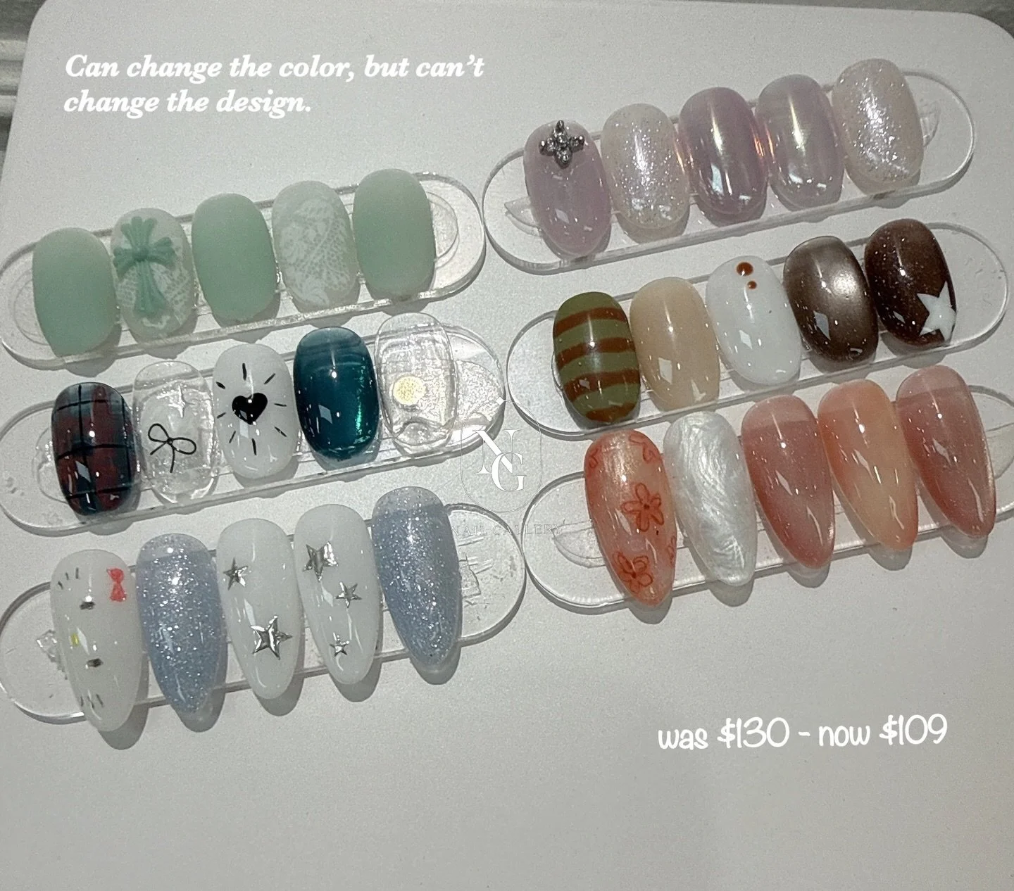 Dear Customers, Don&rsquo;t miss out ‼️
&ldquo;April &rdquo;special design 🌱

🙌 🎨🛋️
👉&rdquo; April &ldquo;special design

Select a design from the following images: - Discounted prices for nails 
$109/ $129/ $149

-Colour varieties available 
-D