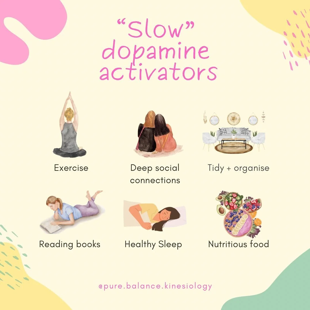 Activities that stimulate the healthy &ldquo;slow&rdquo;, steady release of dopamine (the brain chemical that gives us feelings of pleasure as a reward for doing &ldquo;hard&rdquo; things) are an excellent replacement for &ldquo;fast&rdquo; dopamine 