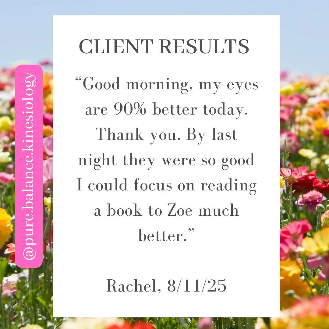 A little story&hellip;

My beautiful client Rachel text me yesterday to say &ldquo;I think I need a balance&hellip;my eyes are playing up.&rdquo;

Context: Rachel has a newborn baby and getting into clinic to see me was going to be a challenge, so we