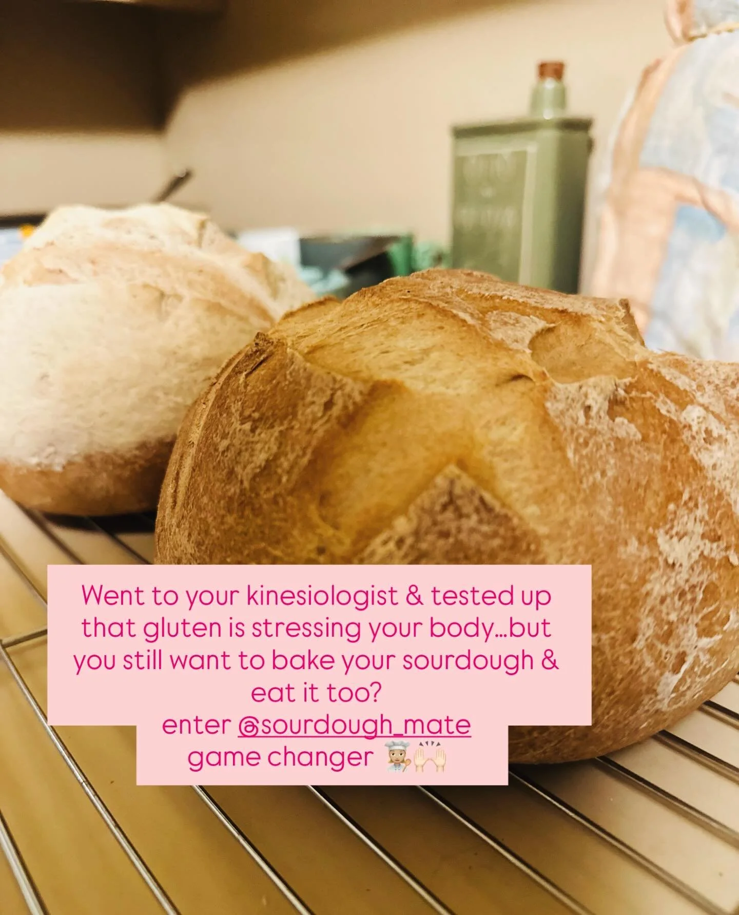 When your body says no to gluten but you still want the joy of homemade sourdough in your life 🤍@sourdough_mate #kinesiologist #glutenfree #simplepleasures