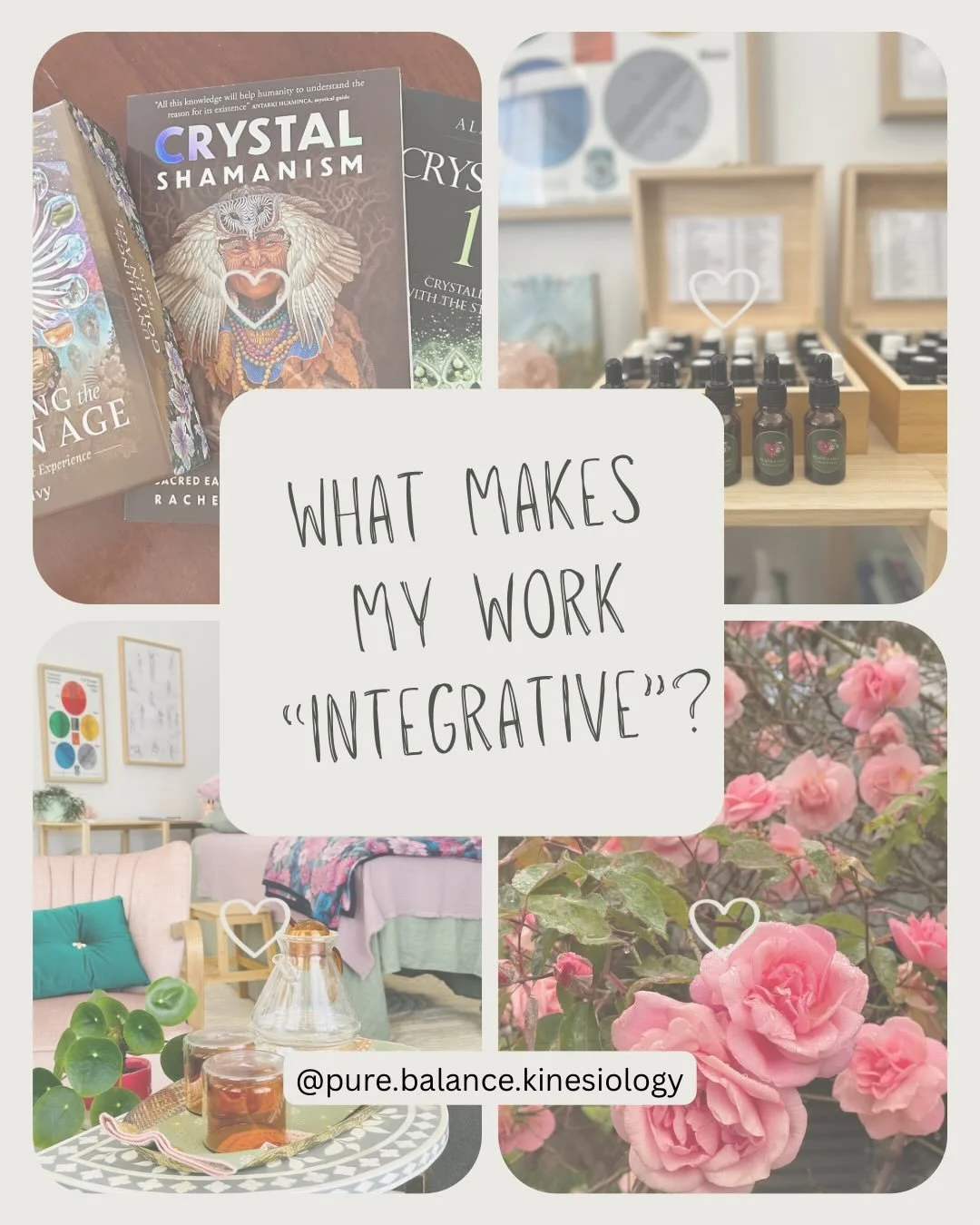 Every session is unique, meeting you exactly where you are - a story unfolds so that your body, mind &amp; spirit can receive what you need in this moment to restore clarity, harmony &amp; balance.

This is the work we do together during a 1:1 integr
