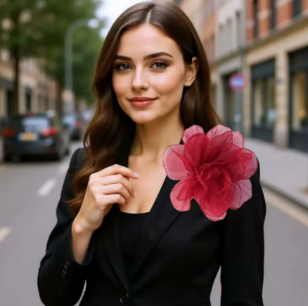 Women's 20cm Handmade Oversized Flower Brooch