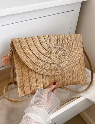 Women's Handmade Straw Beach Shoulder Crossbody Bag