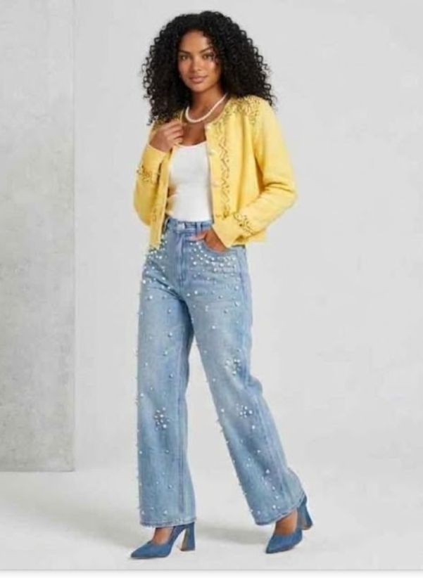 Short Beaded Elegant Versatile Women's Sweater