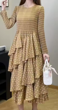 brown polka dot dress.png