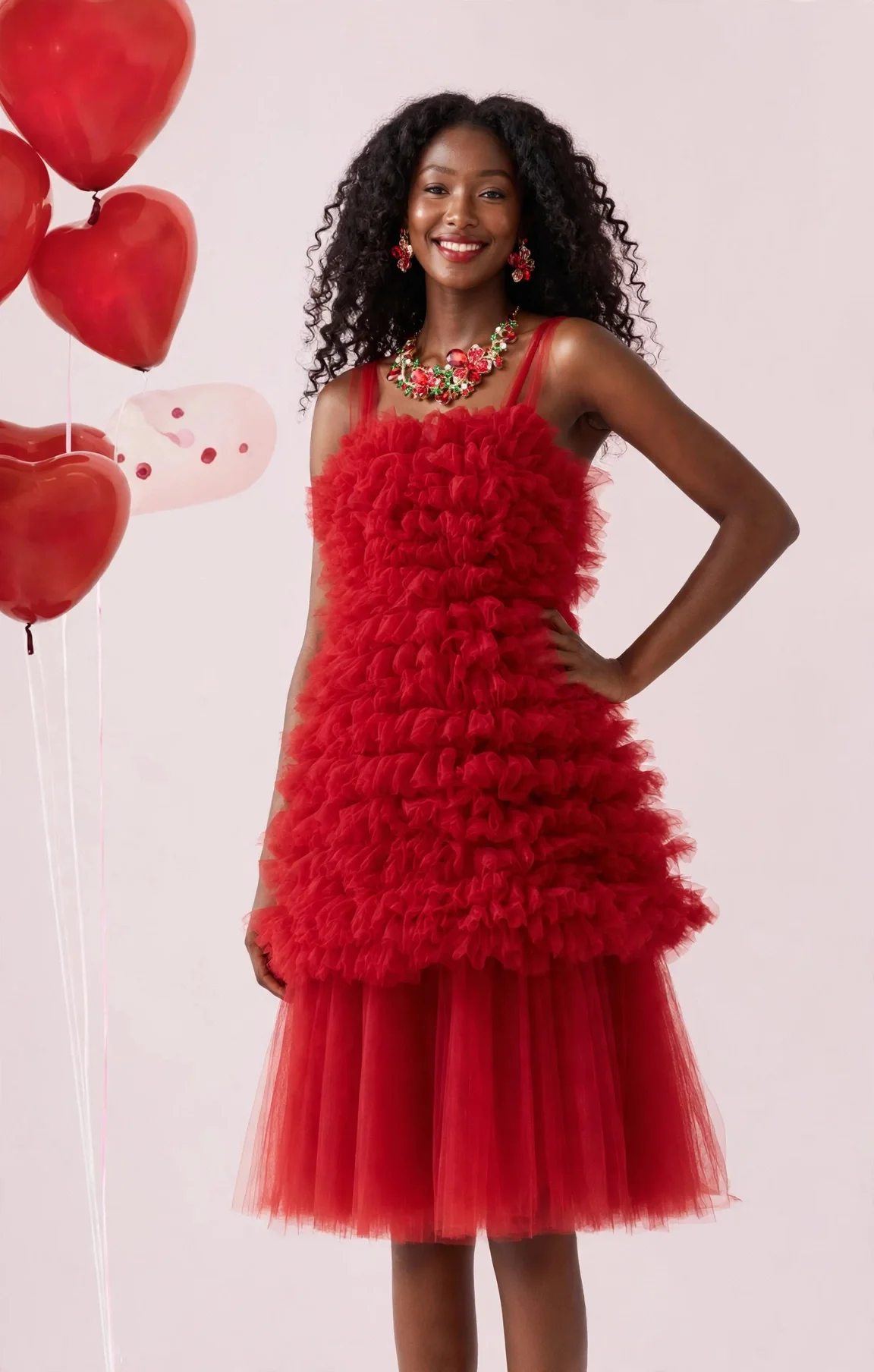 Beautiful Ruffle Chiffon Party Banquet Cocktail Elegant Dress