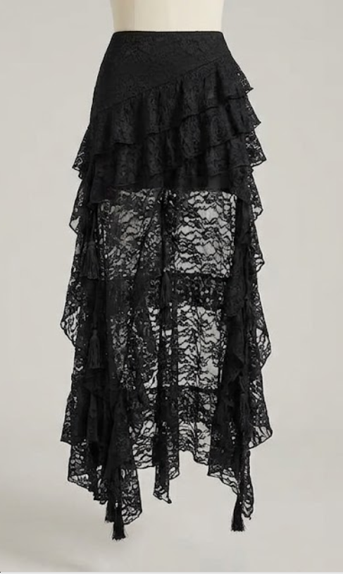 black lace ruffle skirt.png