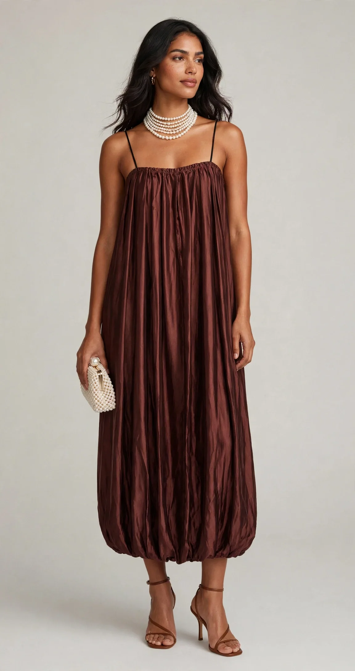 Women's Sleeveless Chic Maxi Pleated Long Party And Vacation Dress