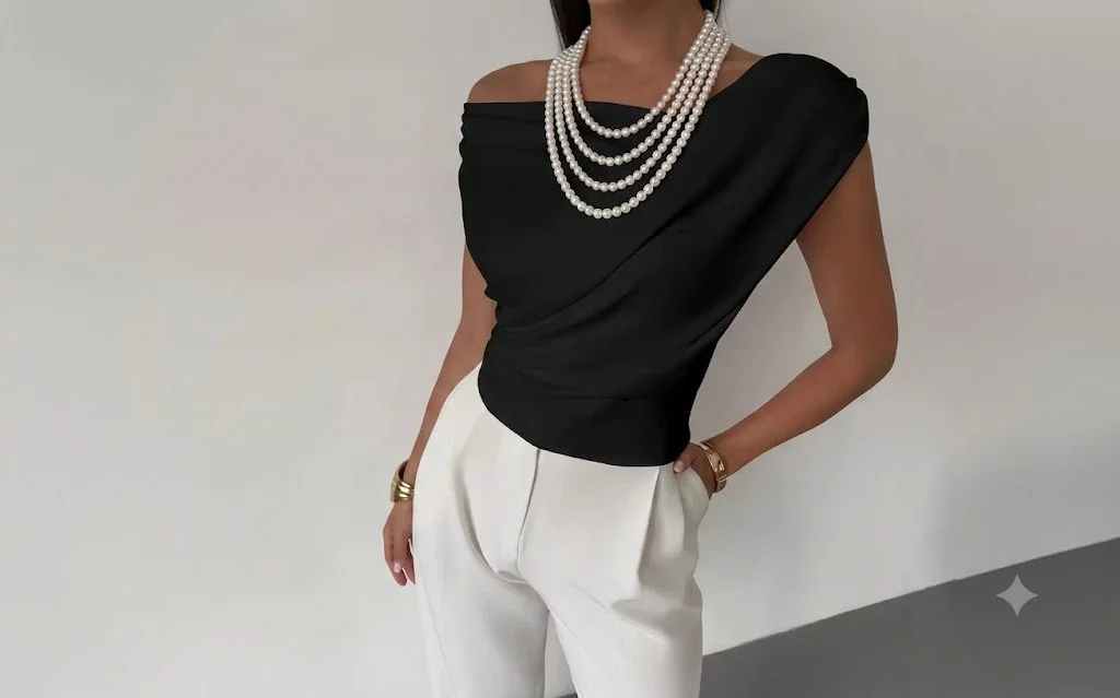 Black Ruched Off Shoulder Blouse.jpg
