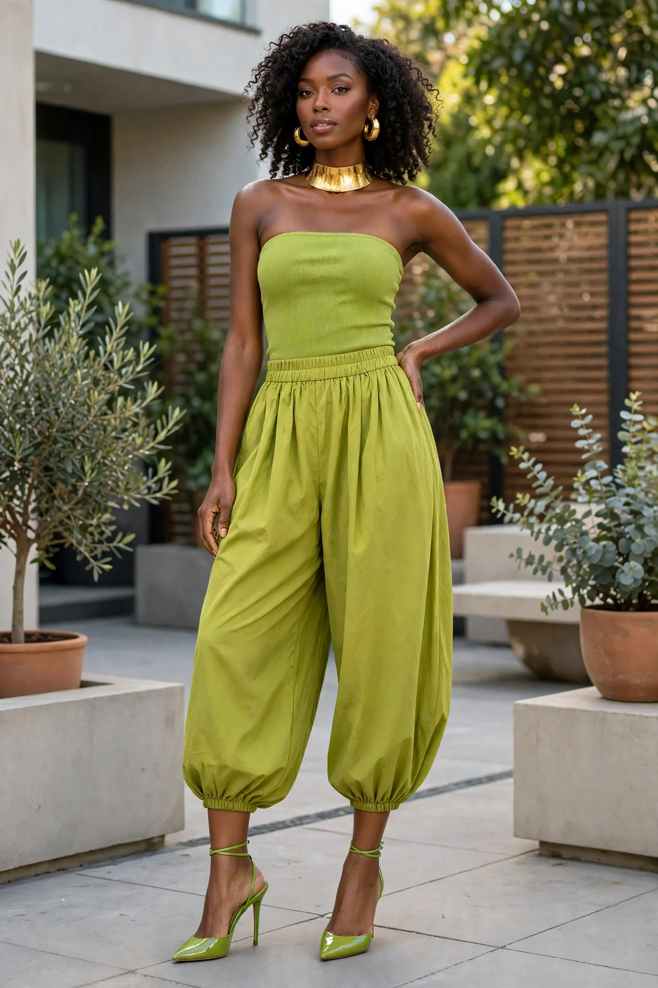 Women's Elastic High Waist Loose Harem Summer Vacation Pants