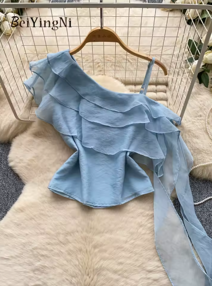 Blue Ruffle Blouse.png