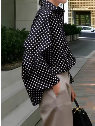 brown polka dot blouse 2.png