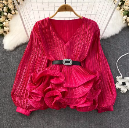 Pink Ruffle hem blouse.png