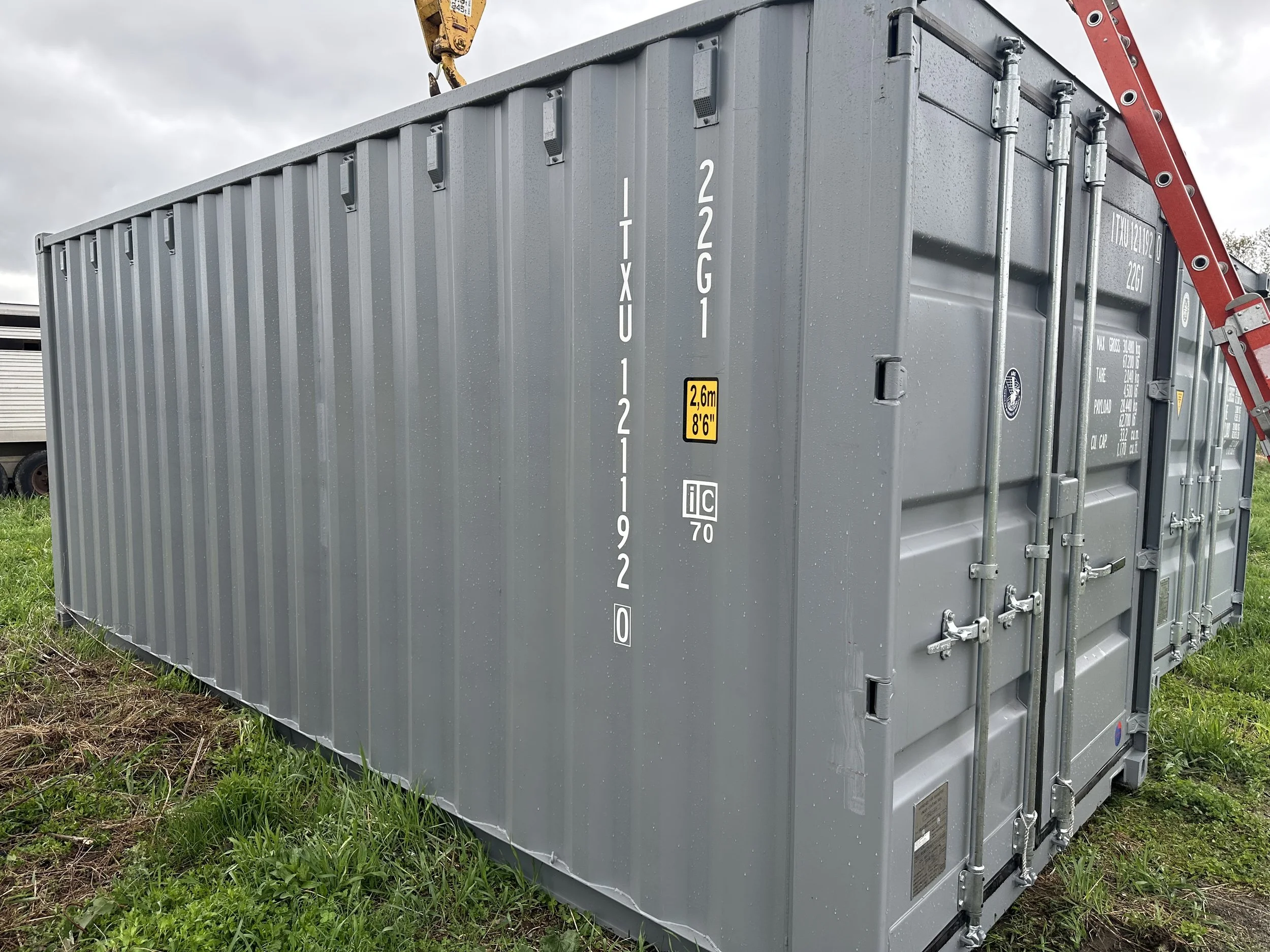 20' One trip shipping container- Grey
