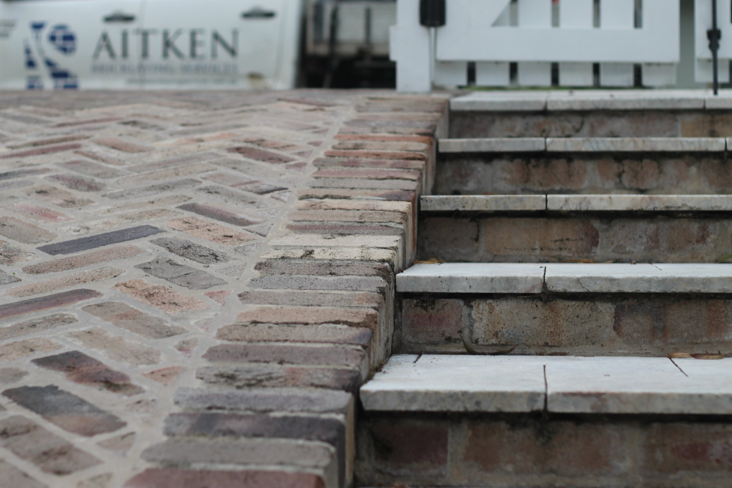 Brick driveway