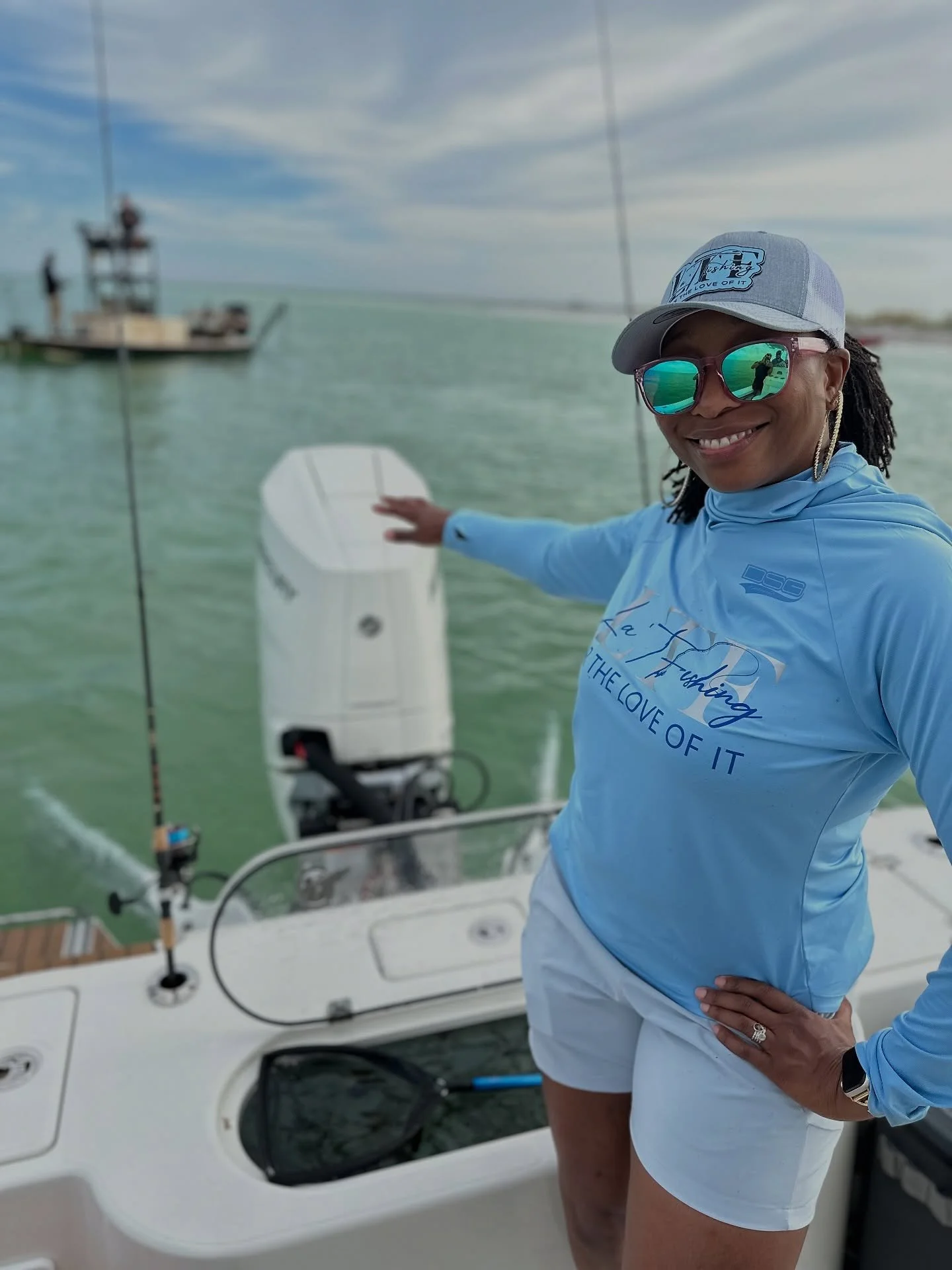 Power poles down, rods up! 

Be water my friends! Dream in color! Live out loud!
##latfishing #fortheloveoffishing #outdoorwomen