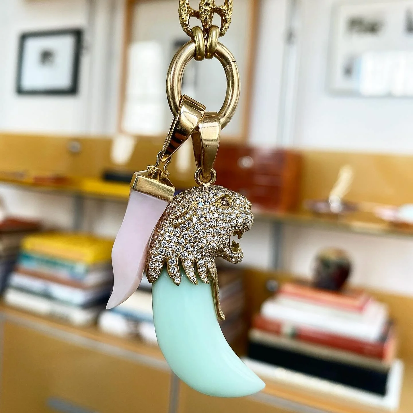 a classic pendant combination shown here in pink &amp; mint opal 〰️