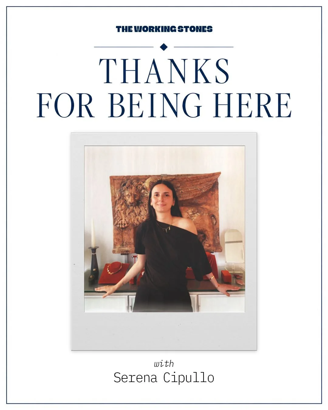 TFBH (vol. 1) with Serena Cipullo

&lsquo;Thanks For Being Here&rsquo; is a new monthly(ish) series where we showcase creatives in our world with a unique point of view &amp; distinct personal style.