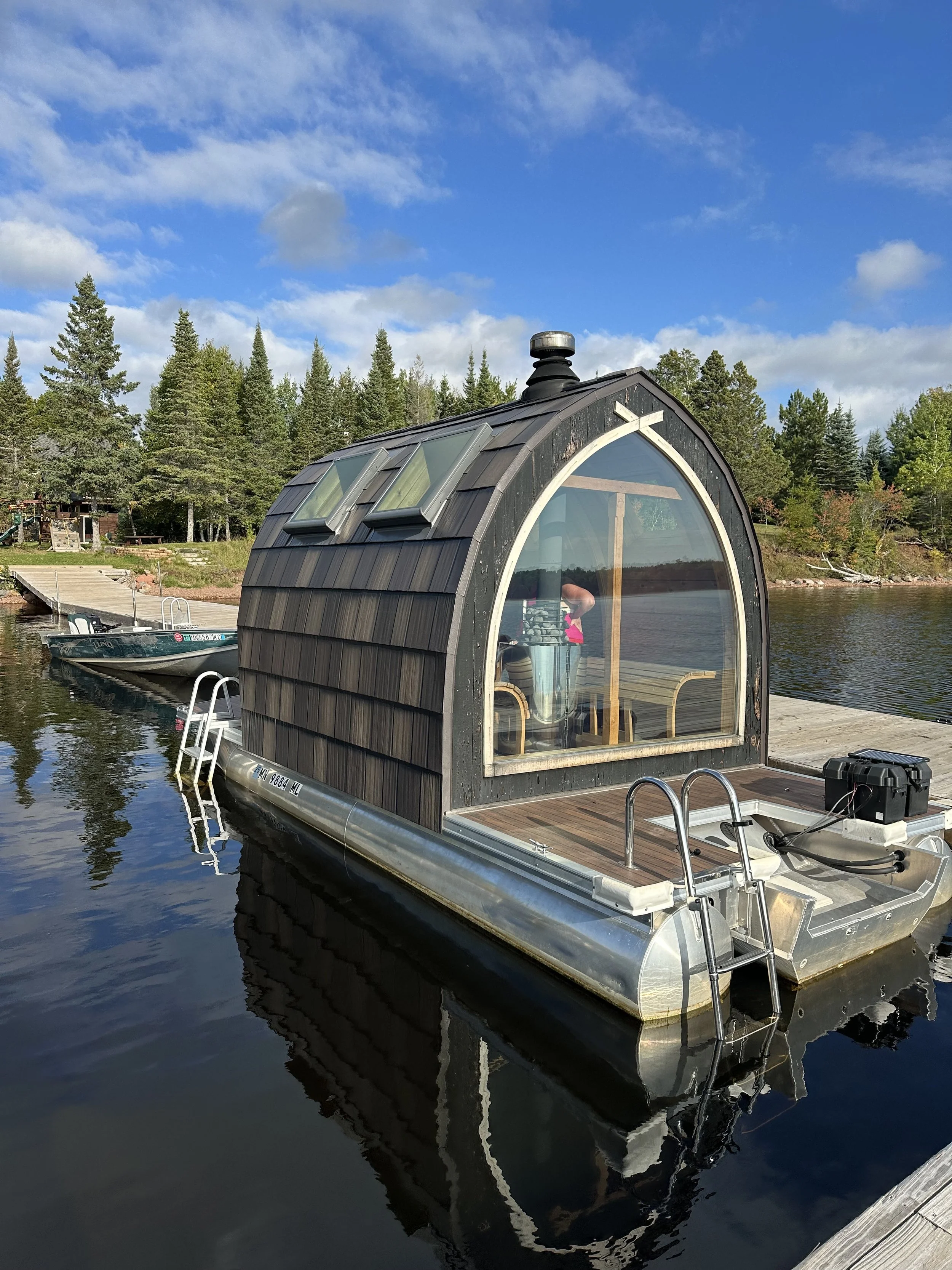 Floating Sauna at Skyport Lodge