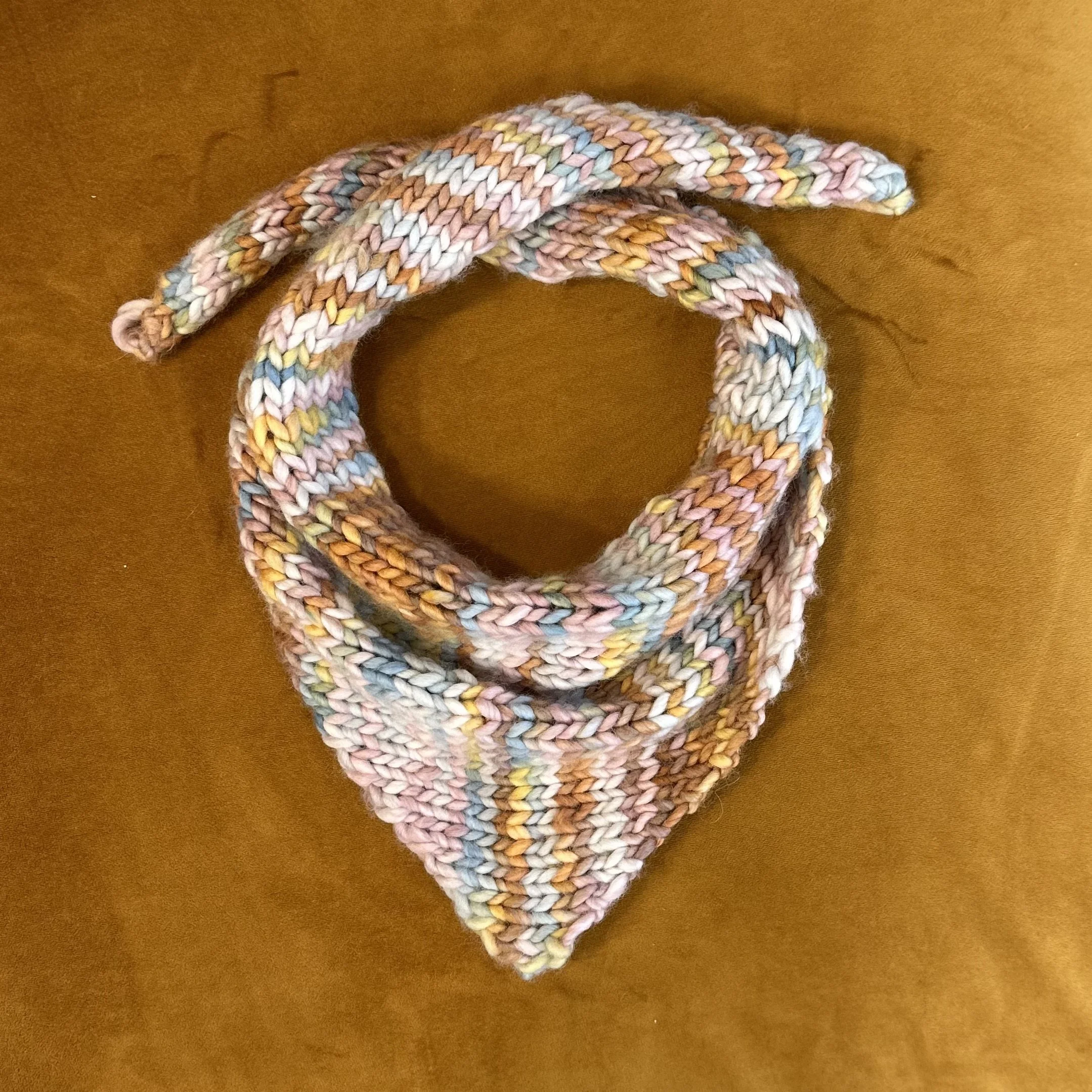 Learn to Knit:                           Artists Point Scarf
