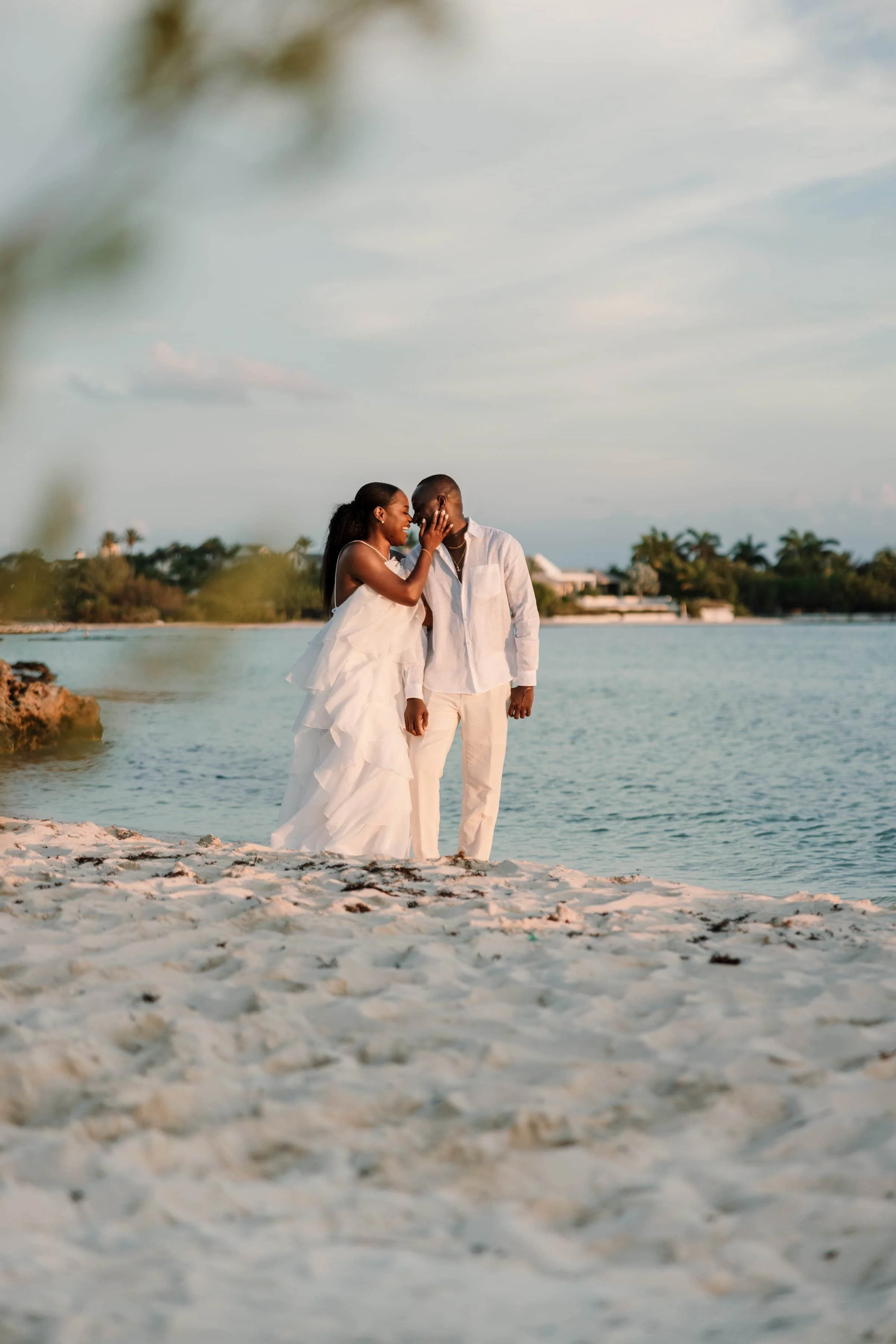 Proposal photoshoot in Providenciales, Turks and Caicos, golden hour