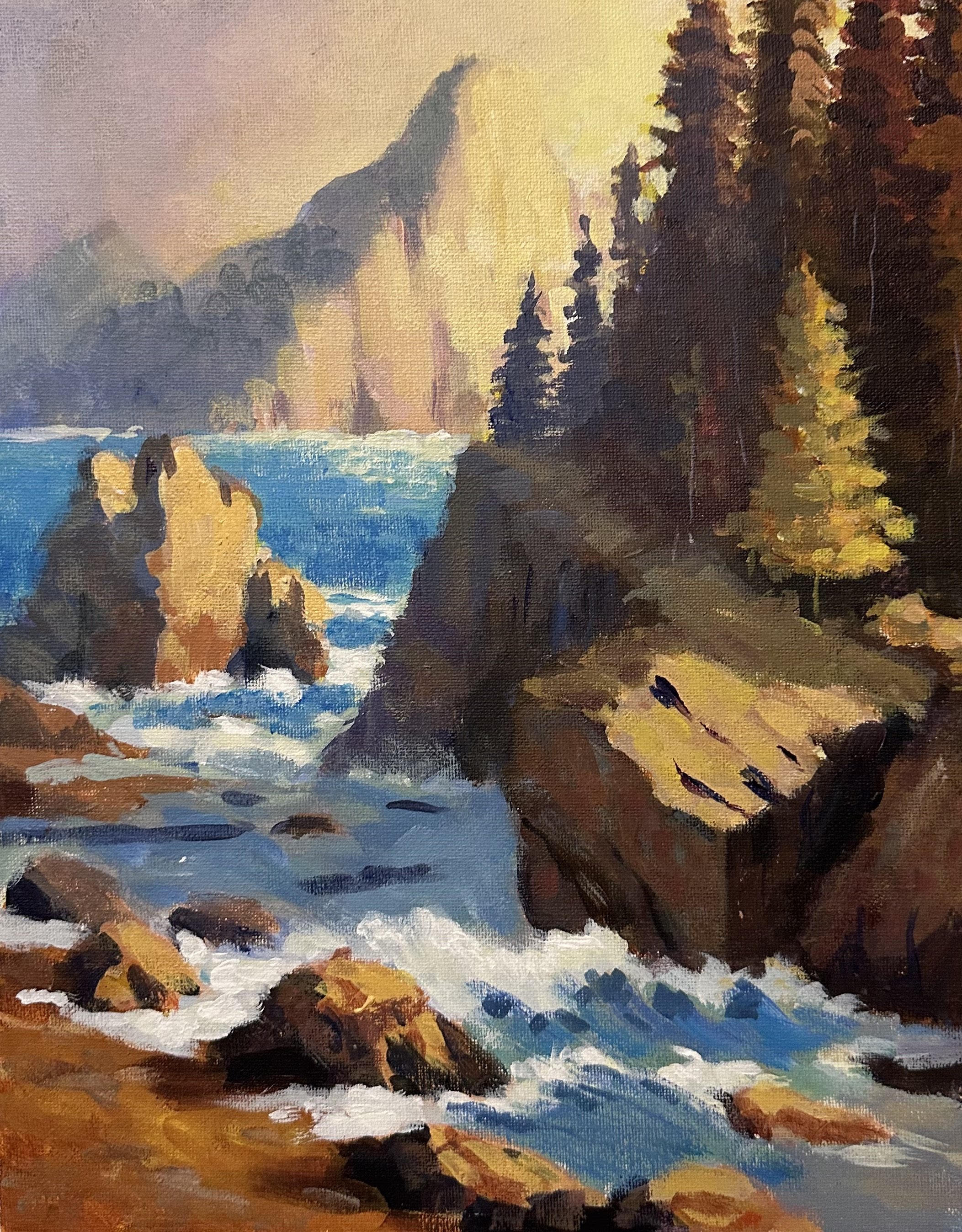 Rugged Cliffs Meet Lively Sea