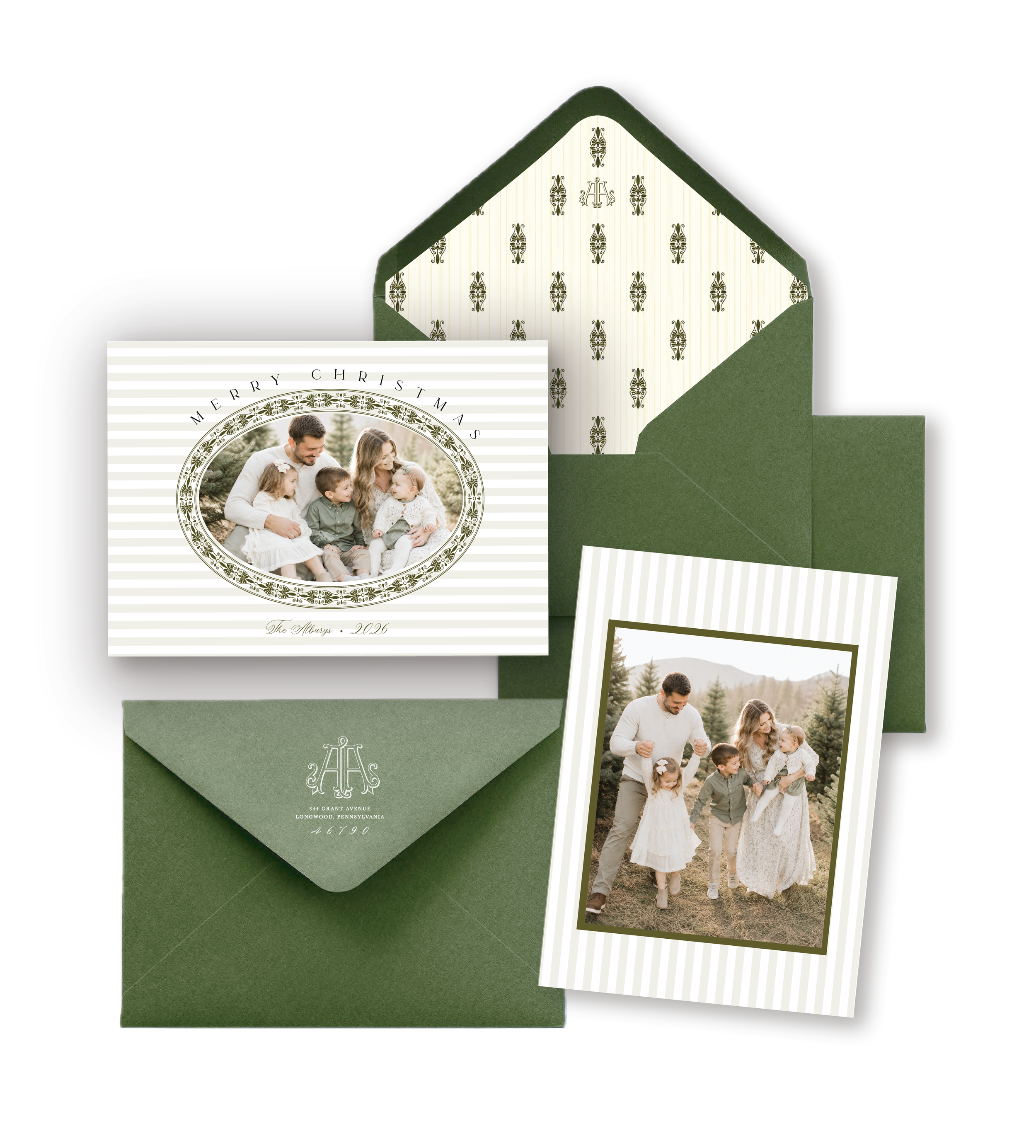 2 FESTIVE GREEN CHRISTMAS CARDSNEW.png