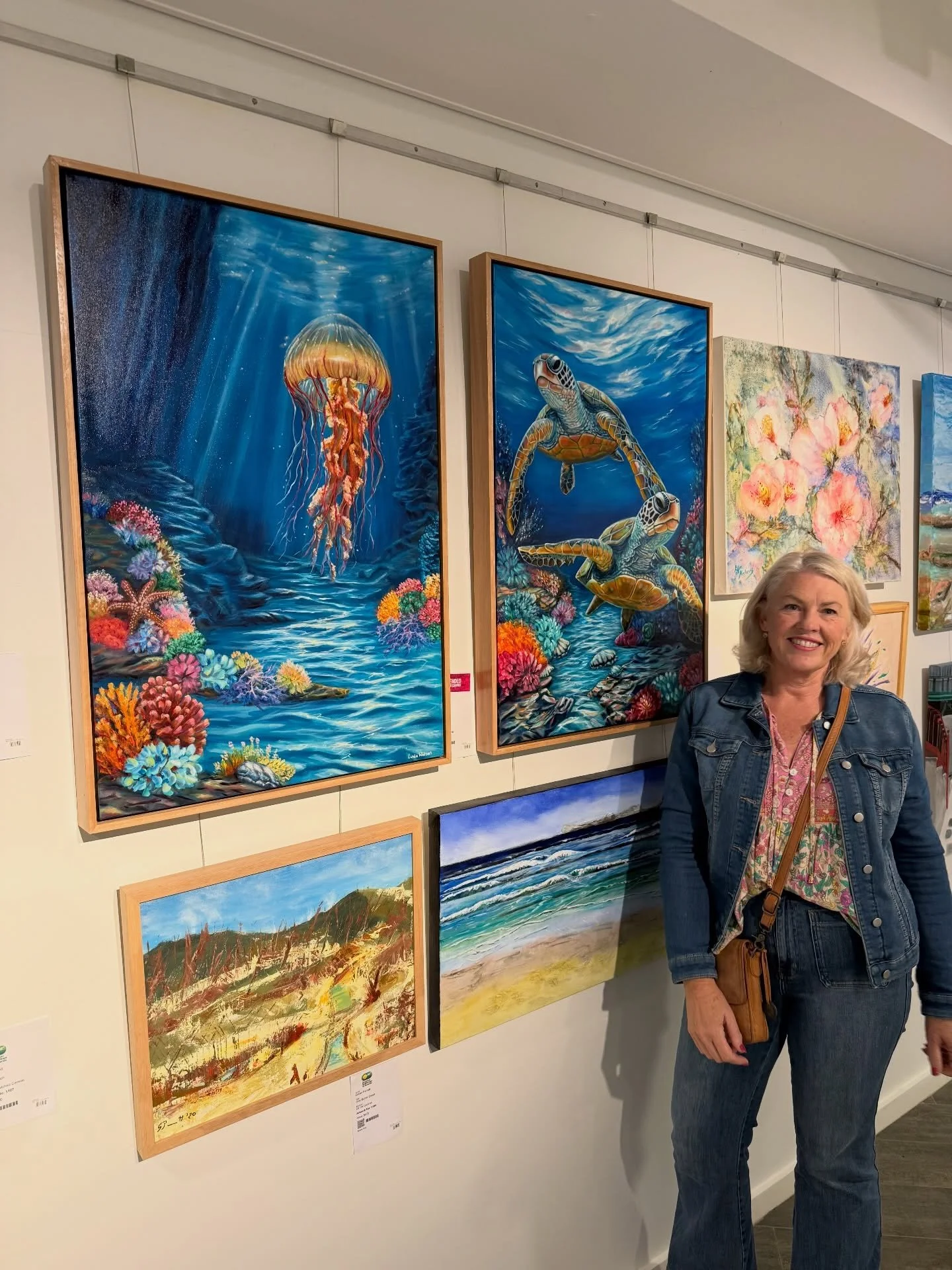 Beyond happy and amazed to have received a Commended for my painting &ldquo;Celestial Drifter&rdquo; in the works on canvas category at the Central Coast Art Society Summer Exhibition.  So many talented artists and incredible works of art on display.